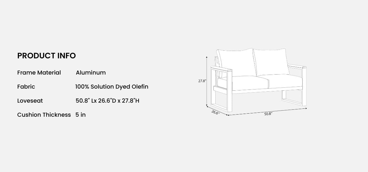 aluminum loveseat information