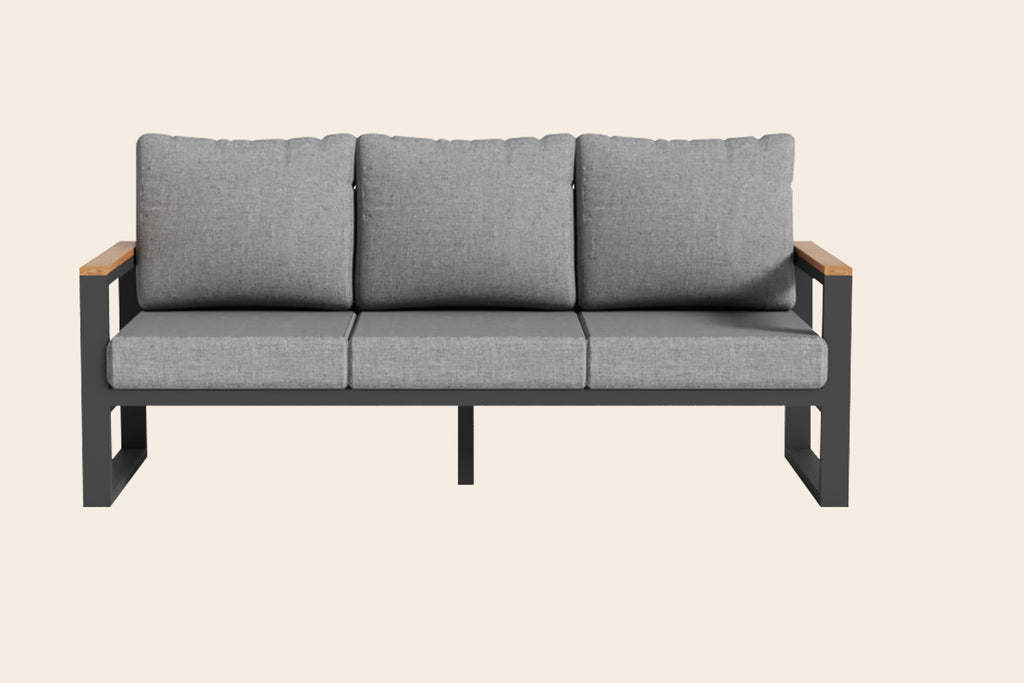 light gray Aluminum 3-seat sofa