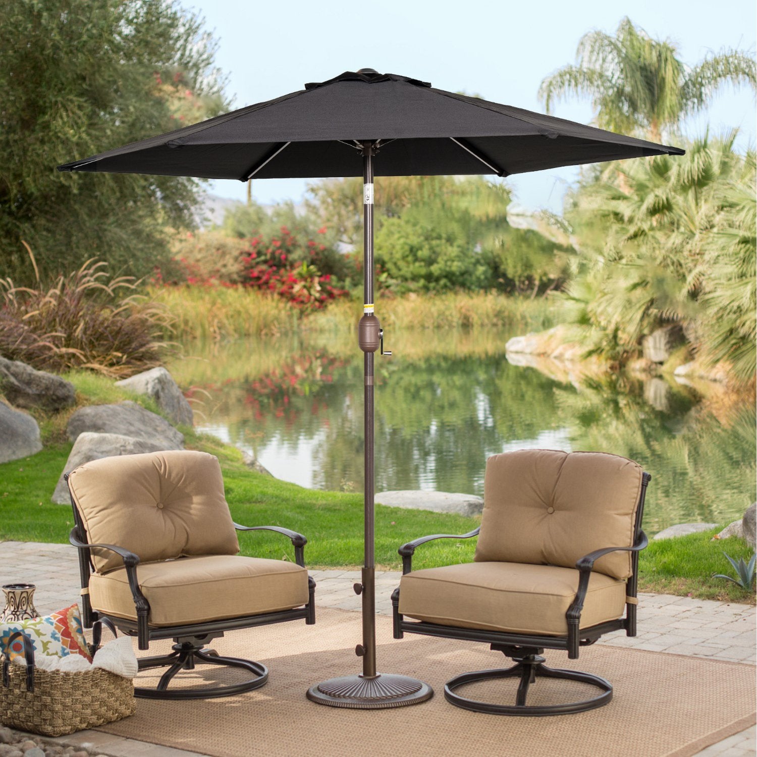 Sundale Outdoor 7.2 ft Patio Umbrella Table Market Umbrella