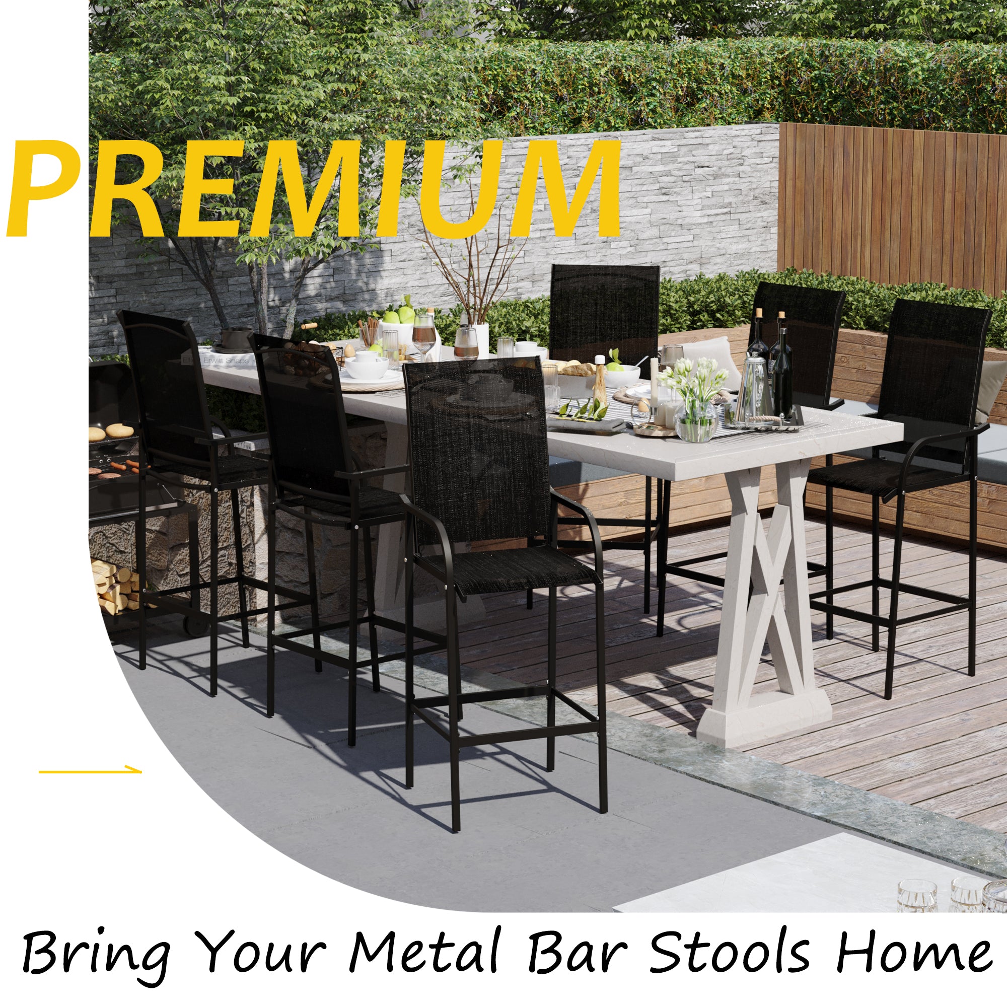 Quick Dry Metal Bar Stools