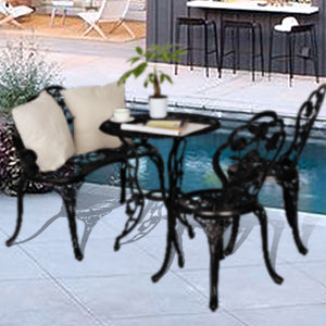 Cast Aluminum Bronze Bistro Set of 4