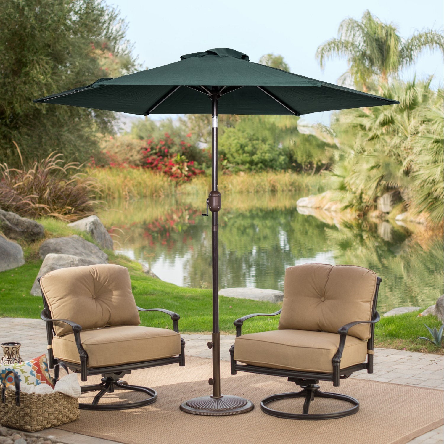 Sundale Outdoor 7.2 ft Patio Umbrella Table Market Umbrella