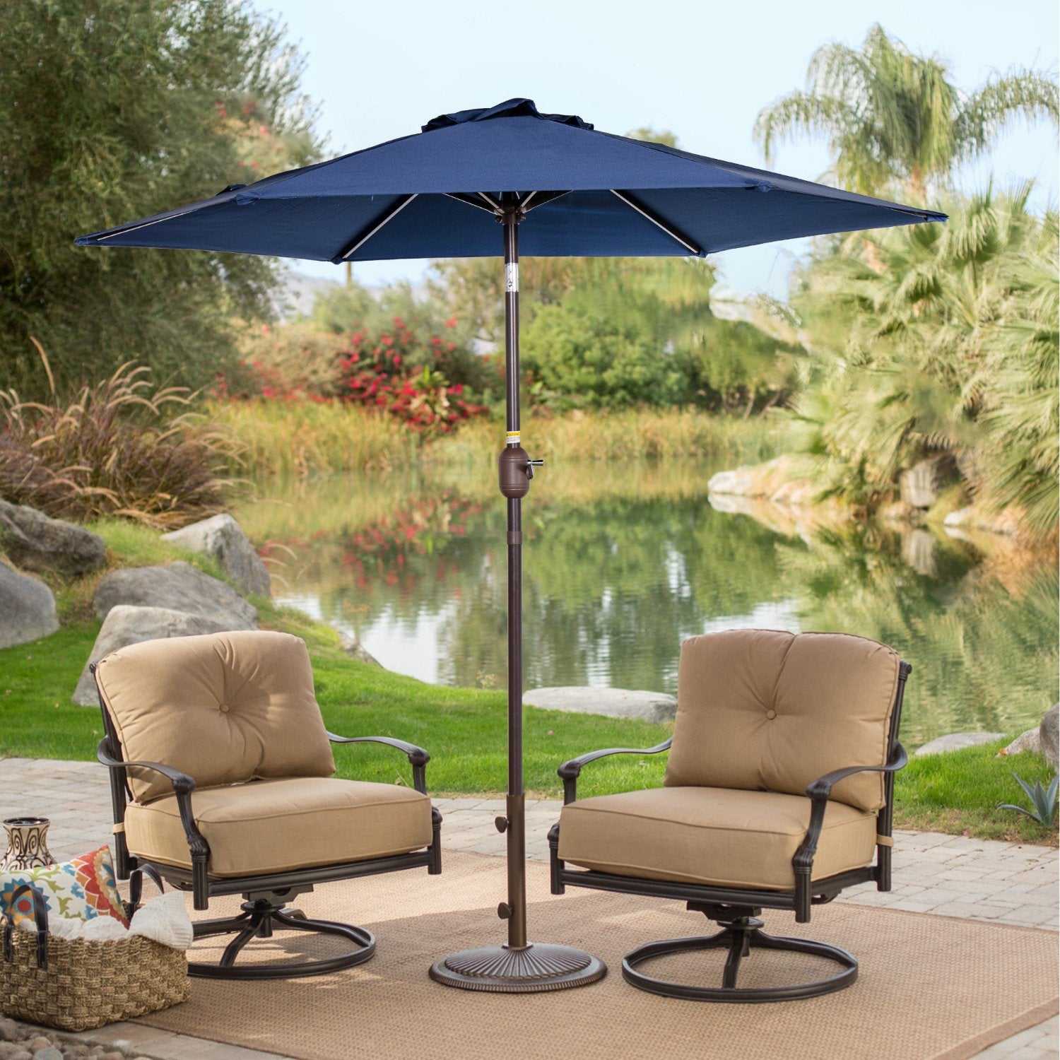 Sundale Outdoor 7.2 ft Patio Umbrella Table Market Umbrella