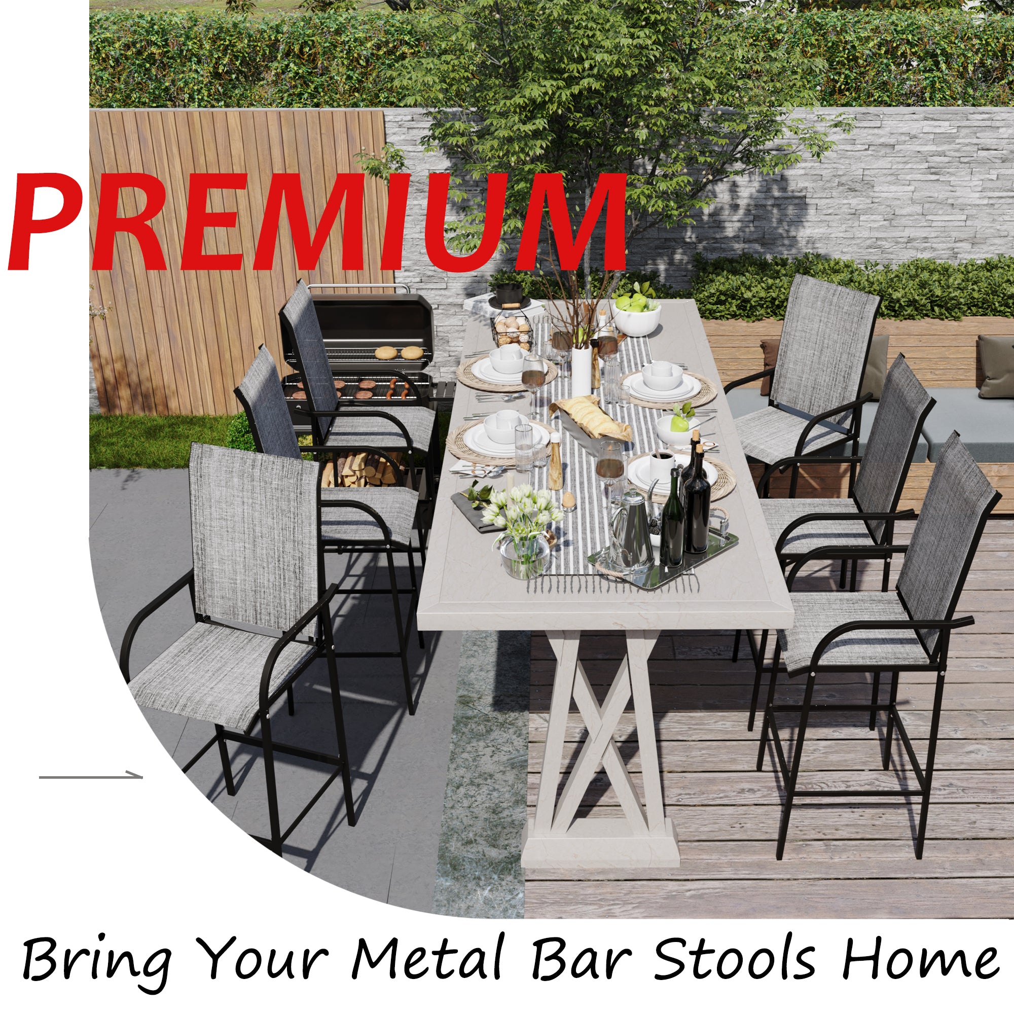 Quick Dry Metal Bar Stools