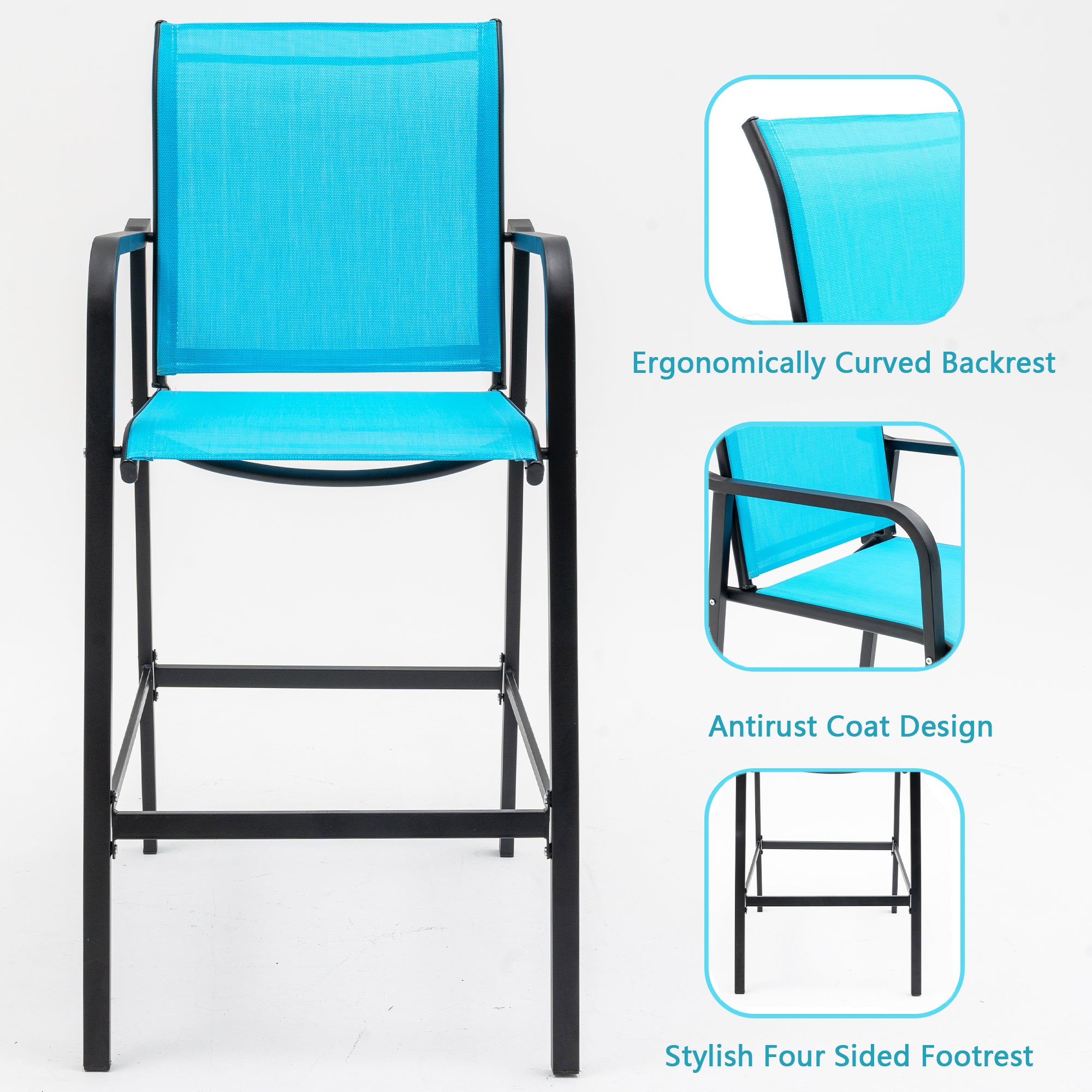 Quick Dry Metal Bar Stools