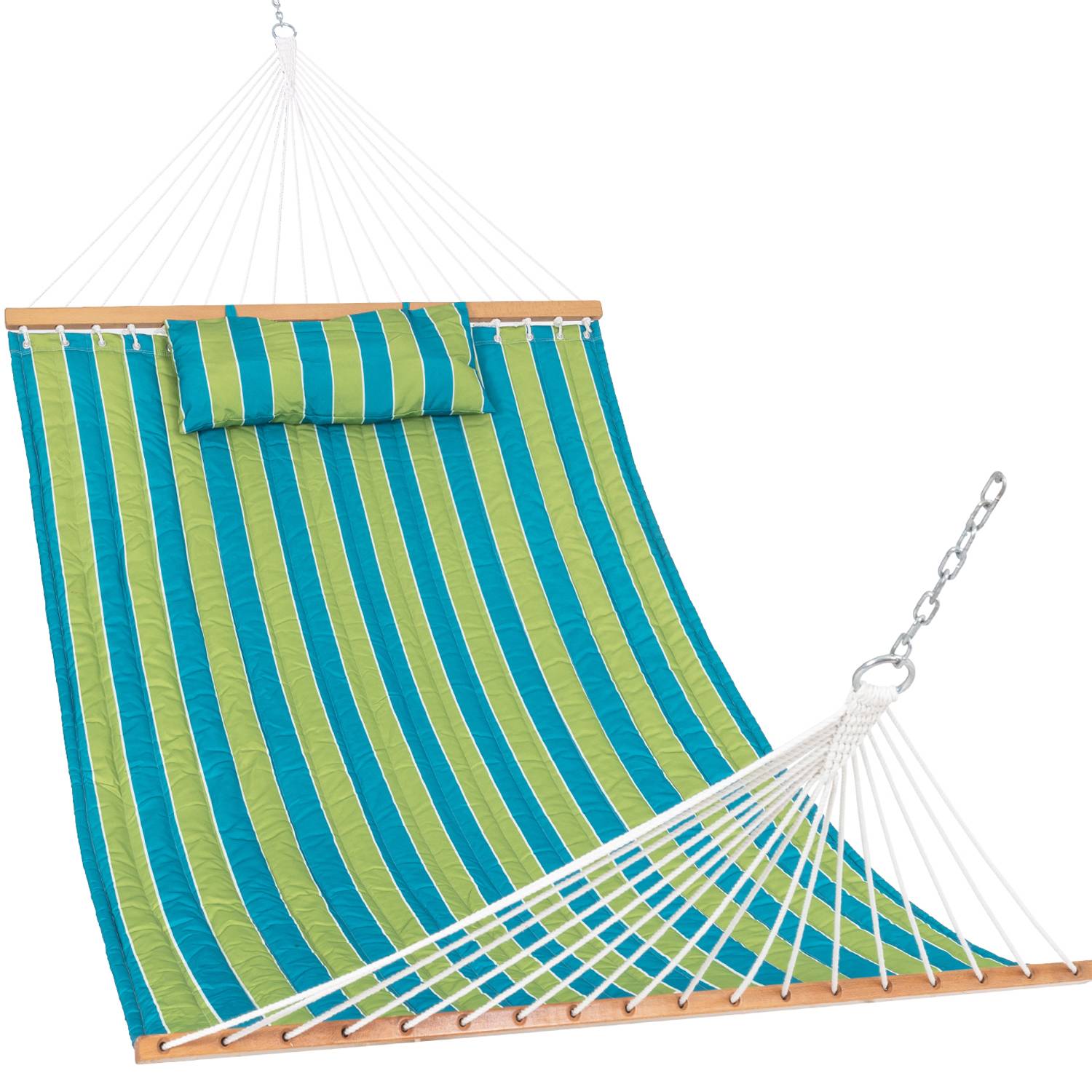 Large Double Quilted Hammock with Detachable Pillow