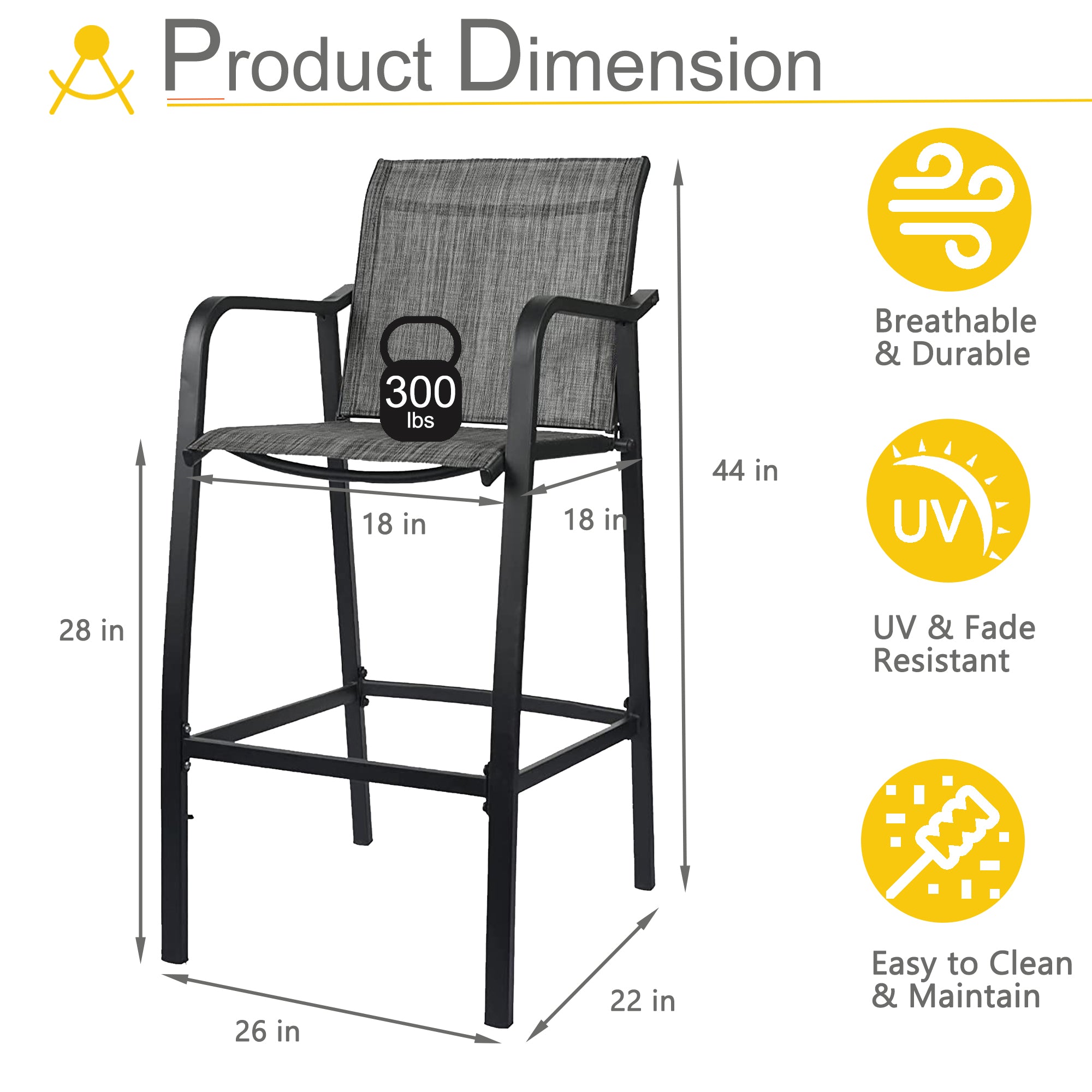 Quick Dry Metal Bar Stools