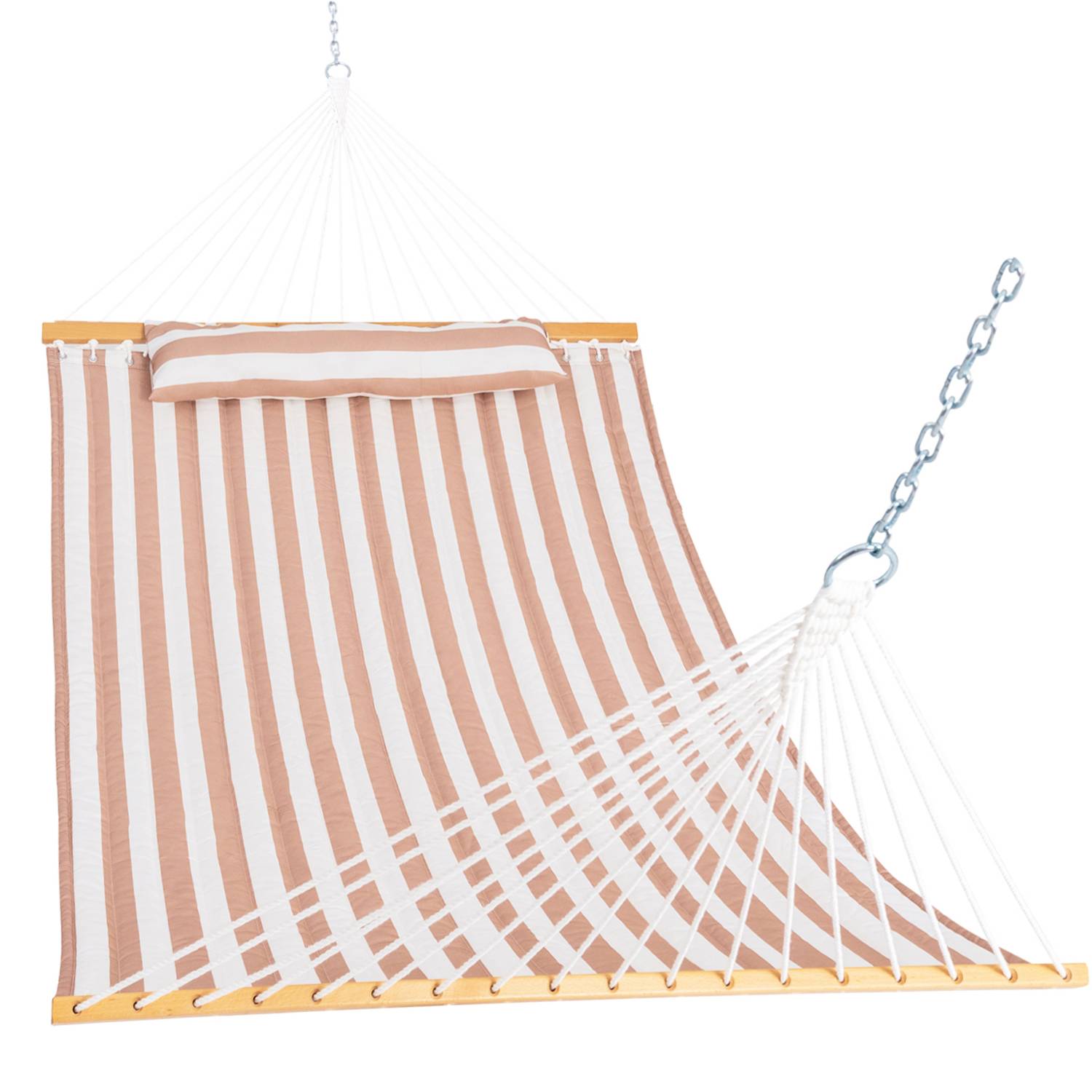 Large Double Quilted Hammock with Detachable Pillow