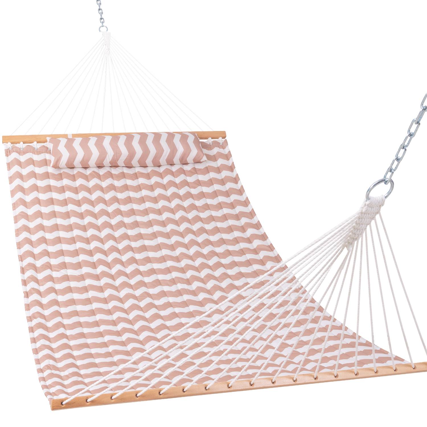 Large Double Quilted Hammock with Detachable Pillow