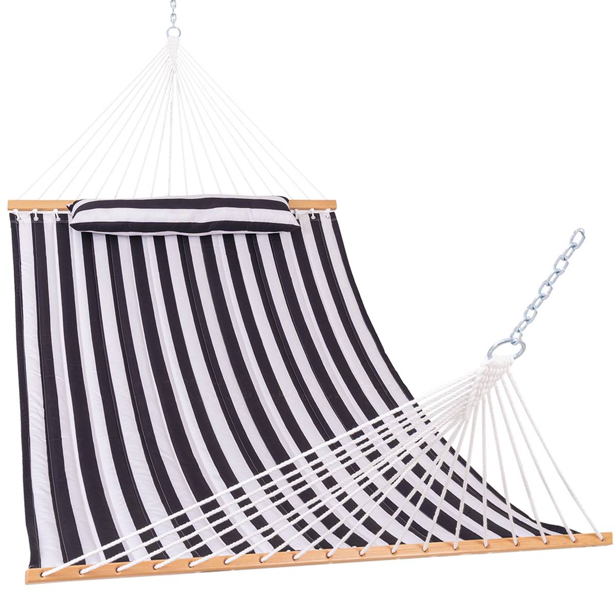 Large Double Quilted Hammock with Detachable Pillow