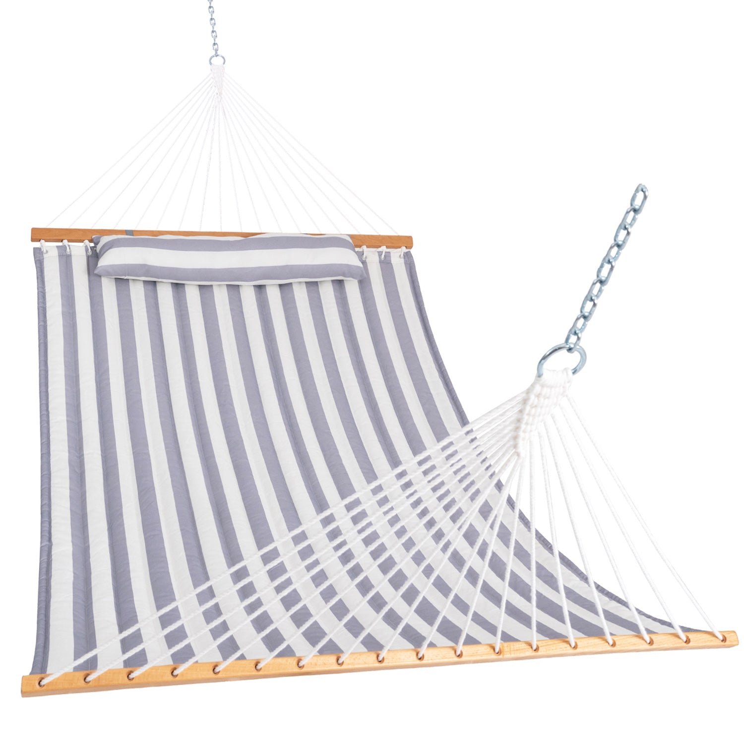 Large Double Quilted Hammock with Detachable Pillow