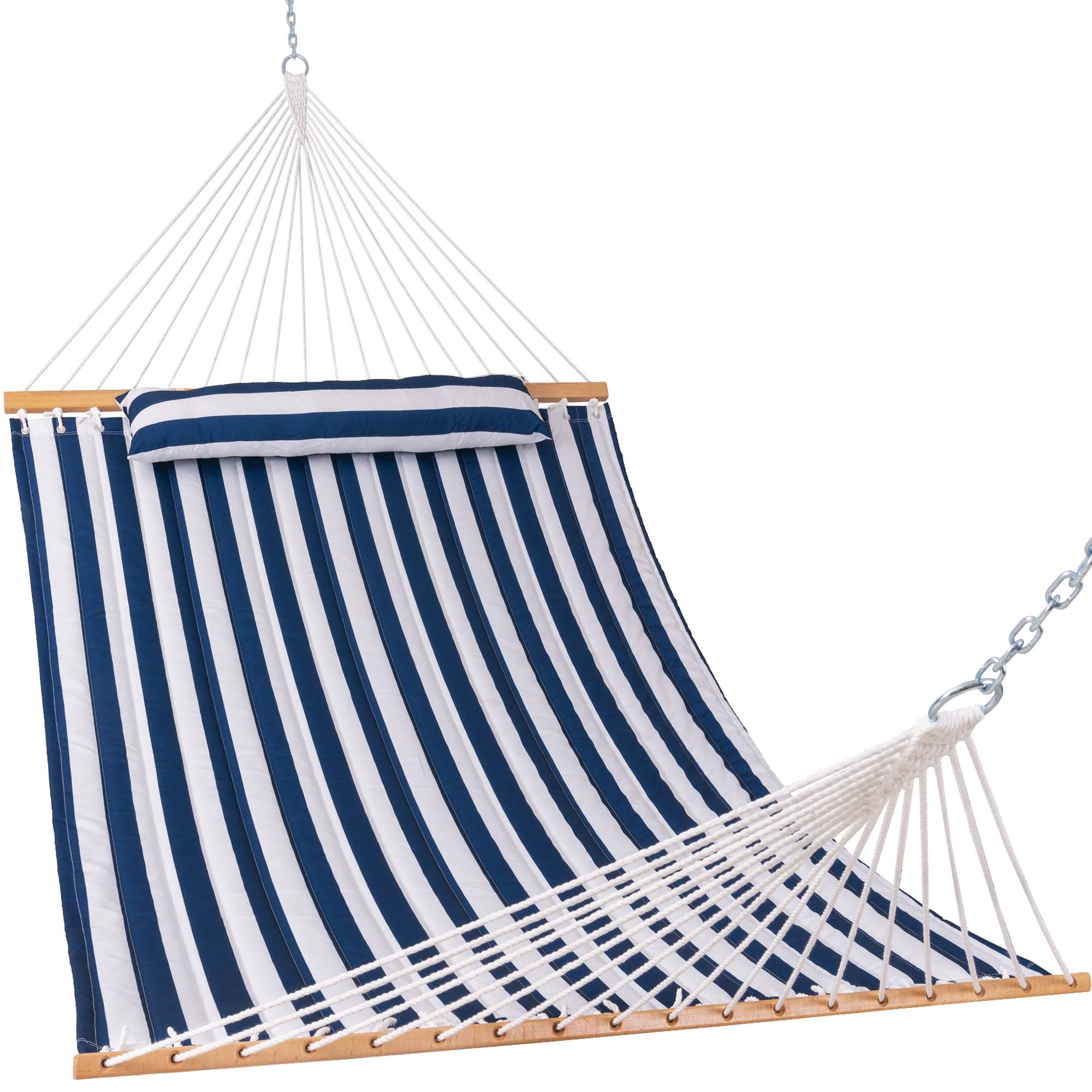 Large Double Quilted Hammock with Detachable Pillow