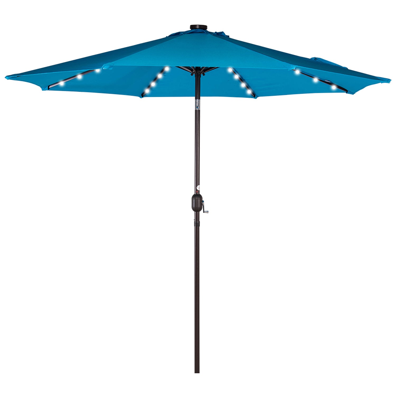 Solar Powered 32 LED Lighted Outdoor Patio Umbrella#color_blue