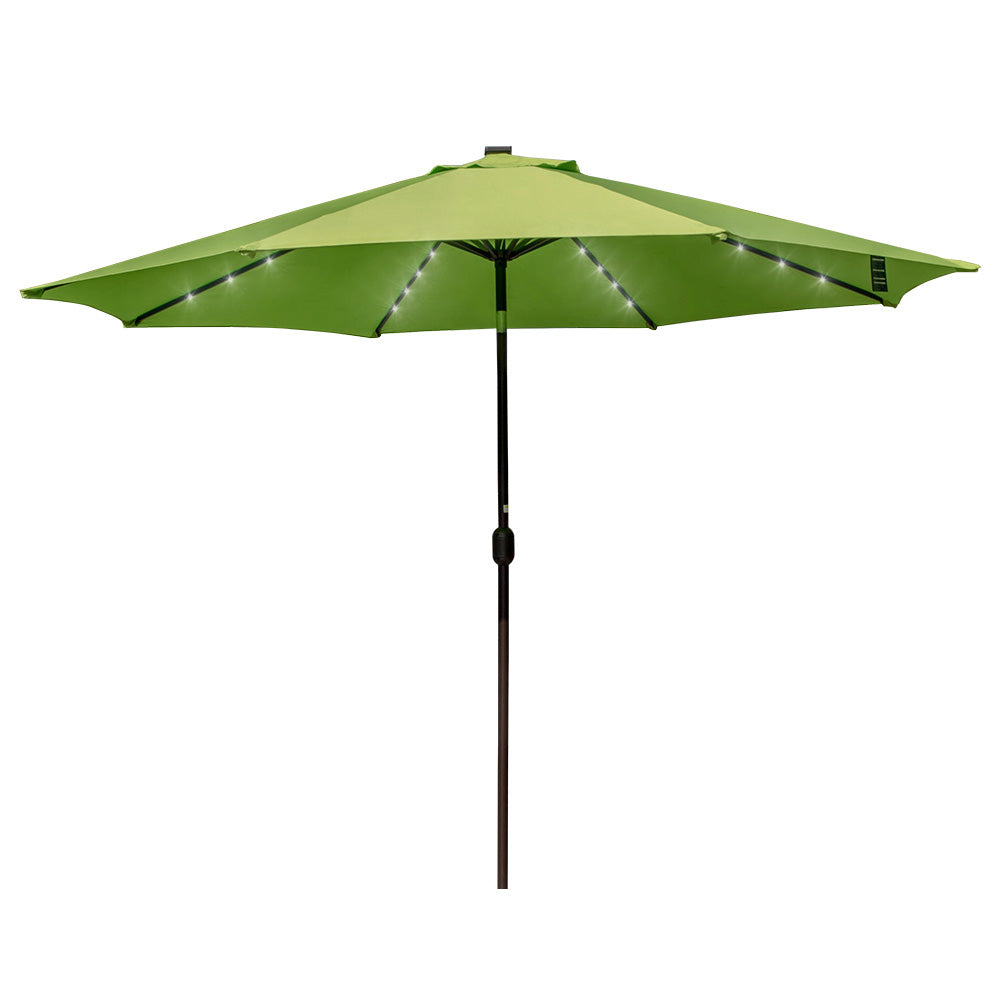 Sundale Outdoor 11FT 40 LED Lights Aluminum Patio Market Umbrella