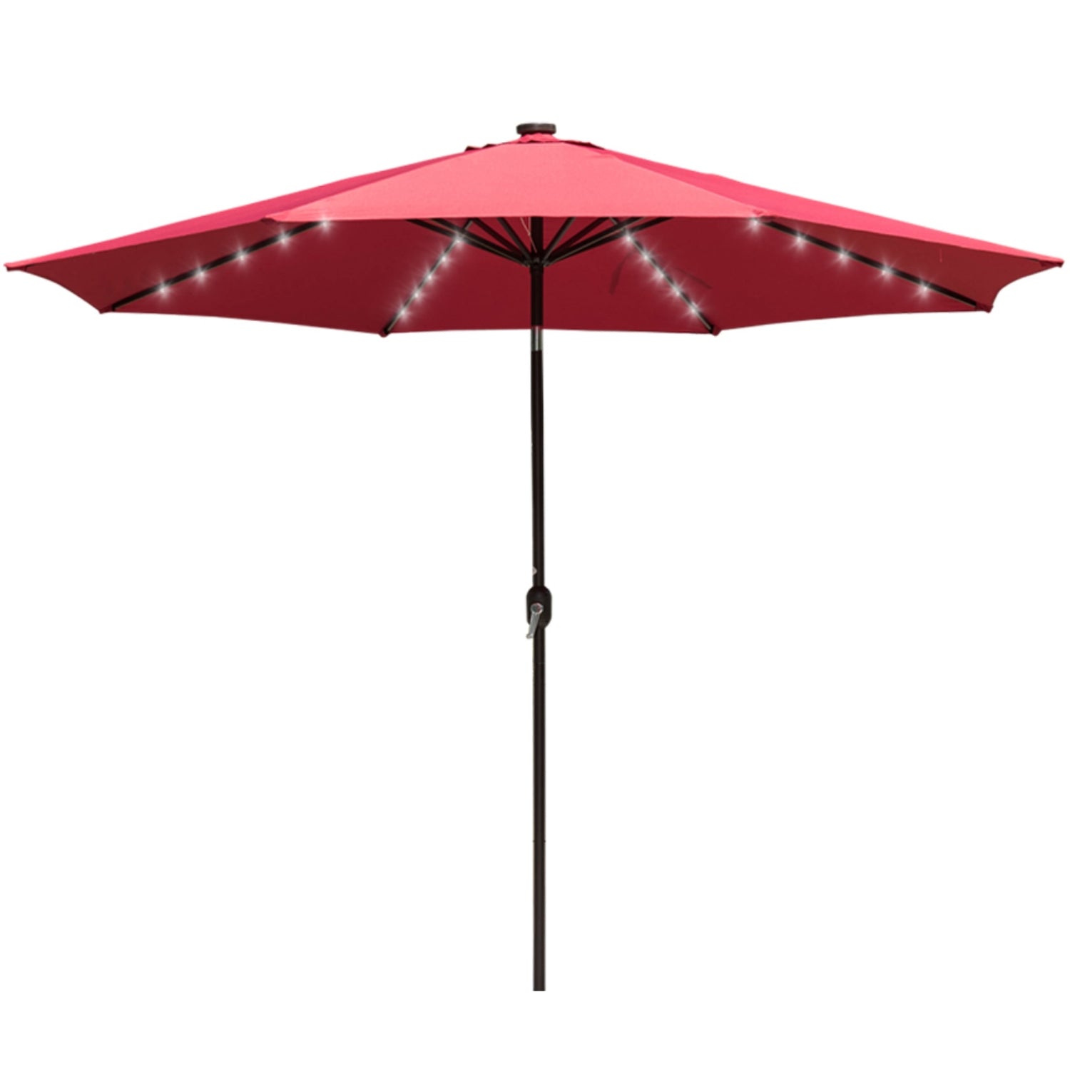 Sundale Outdoor 11FT 40 LED Lights Aluminum Patio Market Umbrella