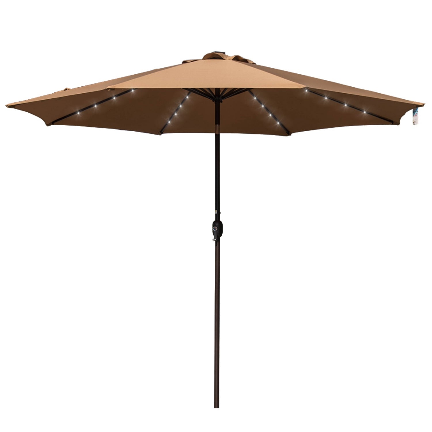 Sundale Outdoor 11FT 40 LED Lights Aluminum Patio Market Umbrella