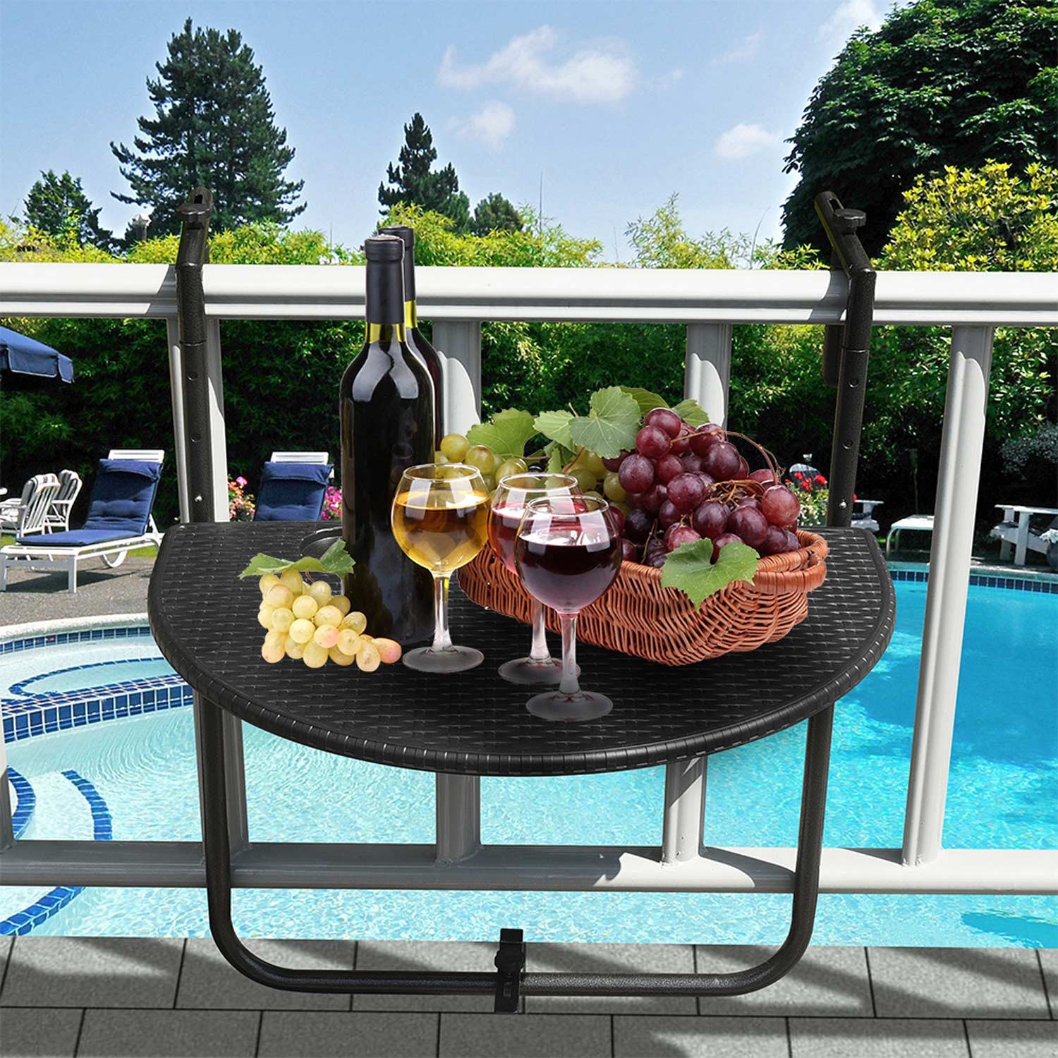 Folding Balcony Hanging Table (semicircular)