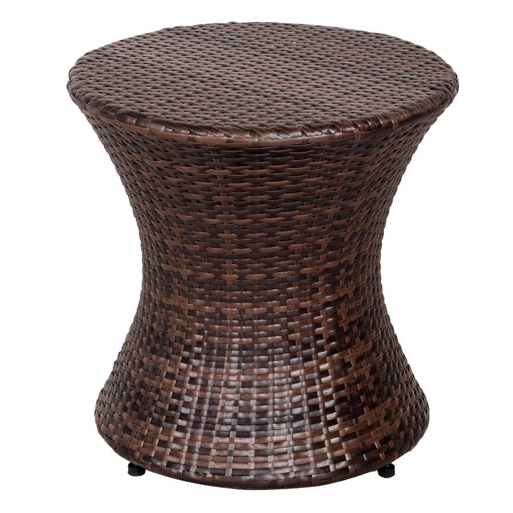 Hourglass Wicker Side Table