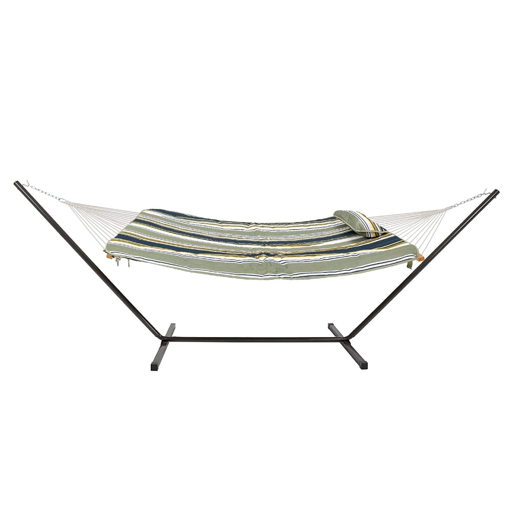 Cotton Rope Hammock, Stand, Pad and Pillow Combo